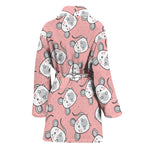 Cute Rat Pattern Print Women's Bathrobe