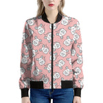 Cute Rat Pattern Print Women's Bomber Jacket