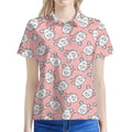 Cute Rat Pattern Print Women's Polo Shirt