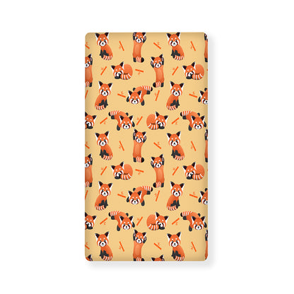 Cute Red Panda And Bamboo Pattern Print Baby Crib Sheet