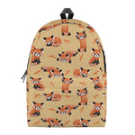 Cute Red Panda And Bamboo Pattern Print Backpack