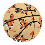 Cute Red Panda And Bamboo Pattern Print Basketball