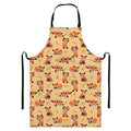 Cute Red Panda And Bamboo Pattern Print Bib Apron With Pocket