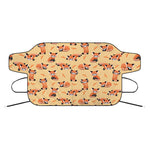 Cute Red Panda And Bamboo Pattern Print Car Windshield Snow Cover