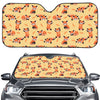 Cute Red Panda And Bamboo Pattern Print Car Windshield Sun Shade