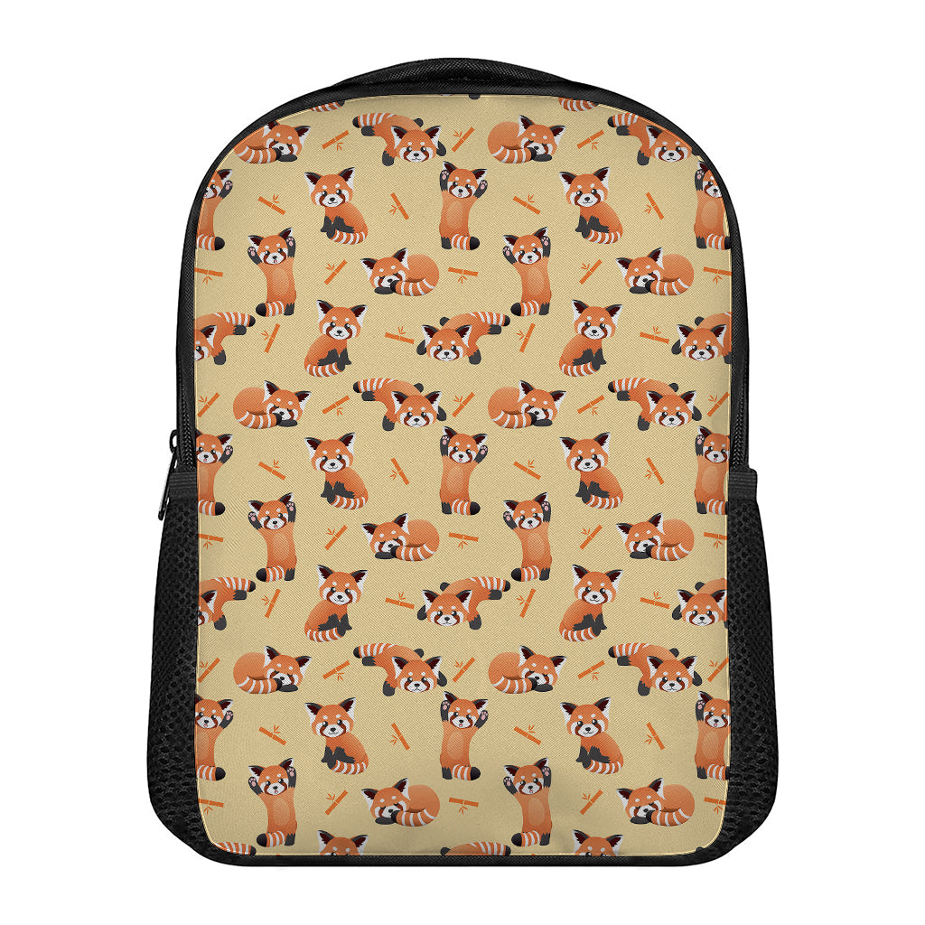 Cute Red Panda And Bamboo Pattern Print Casual Backpack