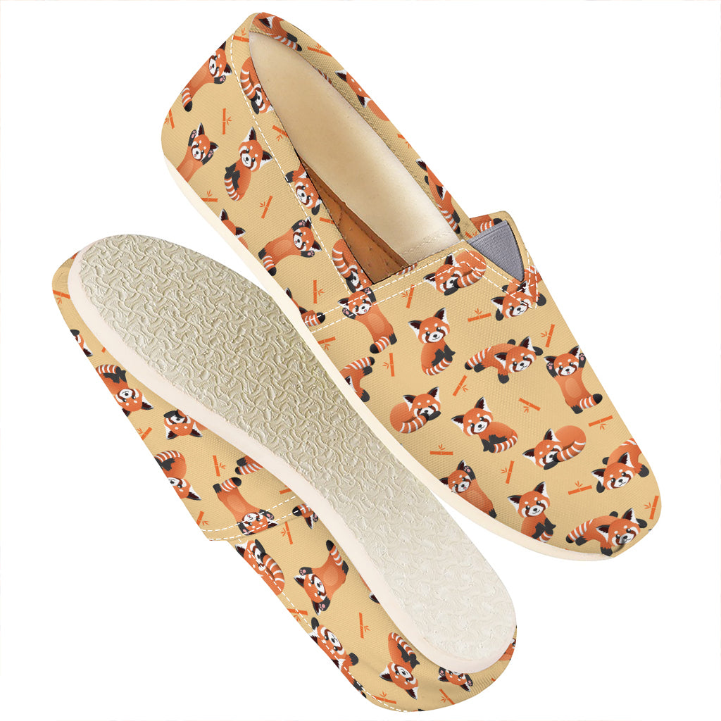 Cute Red Panda And Bamboo Pattern Print Casual Shoes