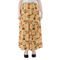 Cute Red Panda And Bamboo Pattern Print Chiffon Maxi Skirt