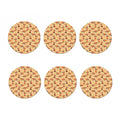 Cute Red Panda And Bamboo Pattern Print Coaster Set