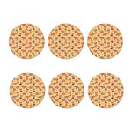 Cute Red Panda And Bamboo Pattern Print Coaster Set