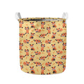 Cute Red Panda And Bamboo Pattern Print Collapsible Laundry Basket