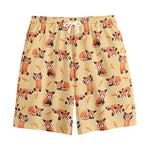 Cute Red Panda And Bamboo Pattern Print Cotton Shorts