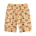 Cute Red Panda And Bamboo Pattern Print Cotton Shorts