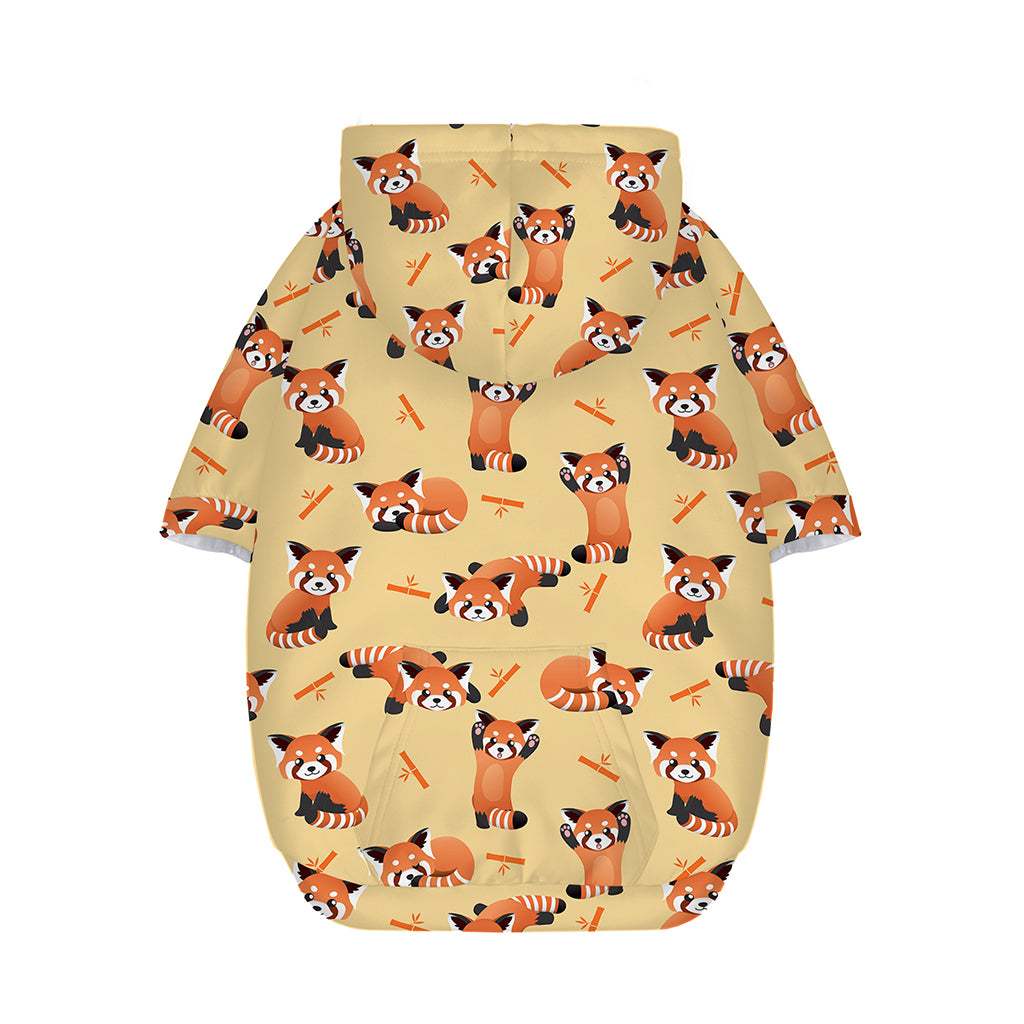 Cute Red Panda And Bamboo Pattern Print Dog Zip Up Hoodie