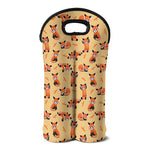 Cute Red Panda And Bamboo Pattern Print Double Neoprene Wine Tote