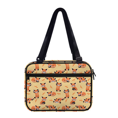 Cute Red Panda And Bamboo Pattern Print Double Strap Bible Bag
