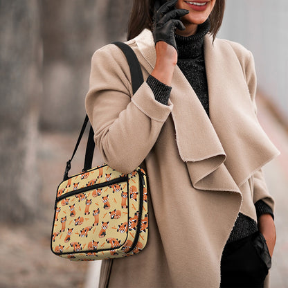 Cute Red Panda And Bamboo Pattern Print Double Strap Bible Bag