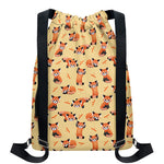 Cute Red Panda And Bamboo Pattern Print Drawstring Backpack