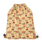 Cute Red Panda And Bamboo Pattern Print Drawstring Bag