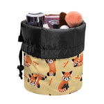 Cute Red Panda And Bamboo Pattern Print Drawstring Makeup Bag