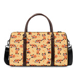 Cute Red Panda And Bamboo Pattern Print Duffle Bag