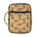 Cute Red Panda And Bamboo Pattern Print Front Pocket Bible Bag