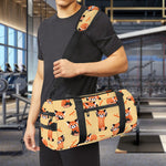 Cute Red Panda And Bamboo Pattern Print Gym Bag
