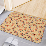 Cute Red Panda And Bamboo Pattern Print Indoor Door Mat