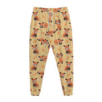 Cute Red Panda And Bamboo Pattern Print Jogger Pants