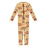 Cute Red Panda And Bamboo Pattern Print Jumpsuit