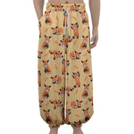 Cute Red Panda And Bamboo Pattern Print Lantern Pants