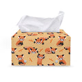 Cute Red Panda And Bamboo Pattern Print Leather Tissue Box Cover