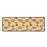 Cute Red Panda And Bamboo Pattern Print Long Kitchen Mat