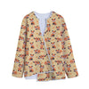 Cute Red Panda And Bamboo Pattern Print Long Sleeve Short Coat