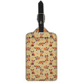 Cute Red Panda And Bamboo Pattern Print Luggage Tag