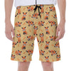 Cute Red Panda And Bamboo Pattern Print Men's Beach Shorts