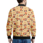 Cute Red Panda And Bamboo Pattern Print Men's Bomber Jacket