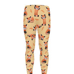 Cute Red Panda And Bamboo Pattern Print Men's leggings