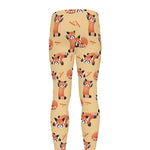 Cute Red Panda And Bamboo Pattern Print Men's leggings