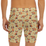 Cute Red Panda And Bamboo Pattern Print Men's Long Boxer Briefs