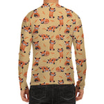 Cute Red Panda And Bamboo Pattern Print Men's Long Sleeve Rash Guard