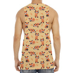 Cute Red Panda And Bamboo Pattern Print Men's Muscle Tank Top