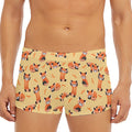 Cute Red Panda And Bamboo Pattern Print Men's Short Boxer Briefs