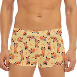 Cute Red Panda And Bamboo Pattern Print Men's Short Boxer Briefs