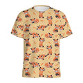 Cute Red Panda And Bamboo Pattern Print Men's Athletic T-Shirt