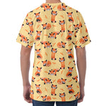 Cute Red Panda And Bamboo Pattern Print Men's Velvet T-Shirt