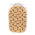 Cute Red Panda And Bamboo Pattern Print Mesh Laundry Hamper