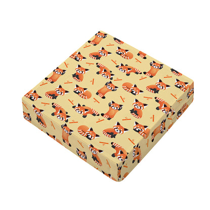 Cute Red Panda And Bamboo Pattern Print Outdoor Seat Cushion Cover