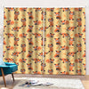 Cute Red Panda And Bamboo Pattern Print Pencil Pleat Curtains