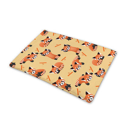 Cute Red Panda And Bamboo Pattern Print Pet Cooling Mat Cover